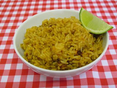 Mexican rice í hrísgrjónapotti (Arroz rojo)