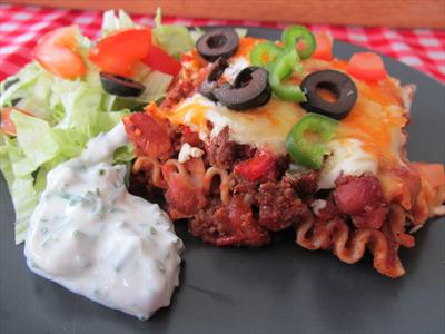 Mexikóskt lasagna